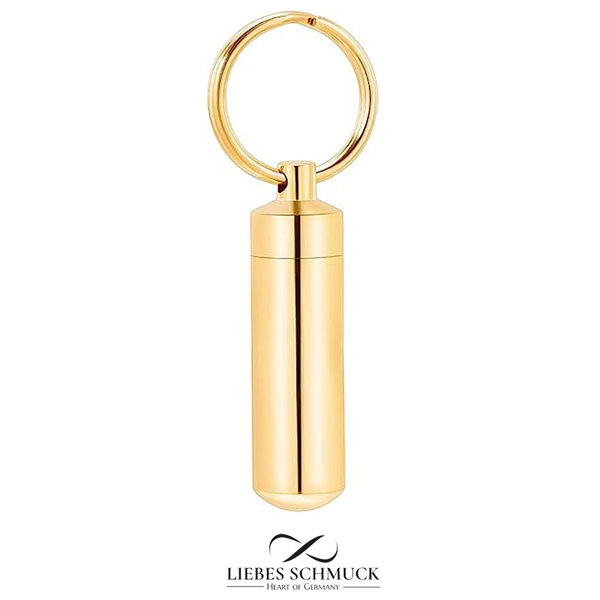Ascheschmuck Schlüsselanhänger Befüllen Anhänger Glas Einsatz Mini Urne Edelstahl Gold Mit Gravur